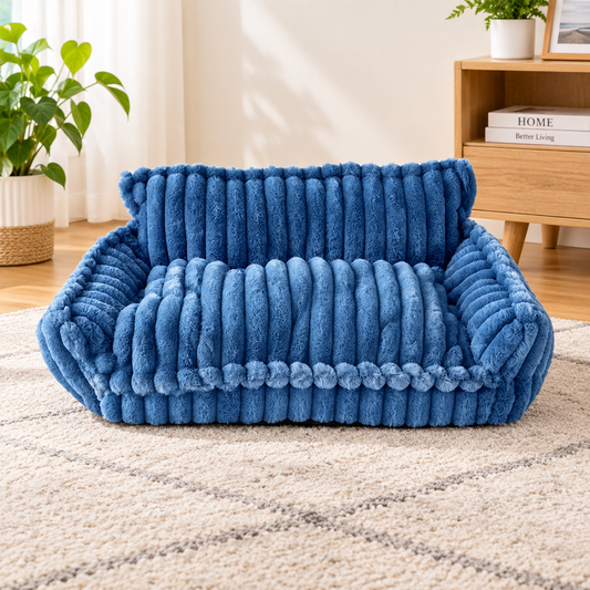 Ribbonora Plush Sofa Pet Bed