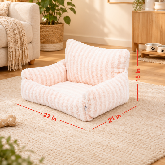Ribbonora Sherpa Sofa Pet Bed