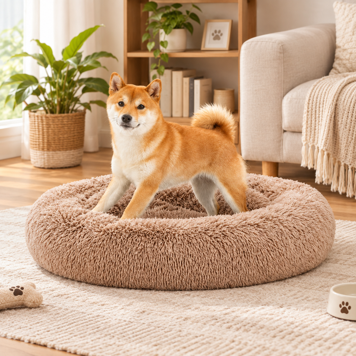 Ribbonora Calming Donut Pet Bed