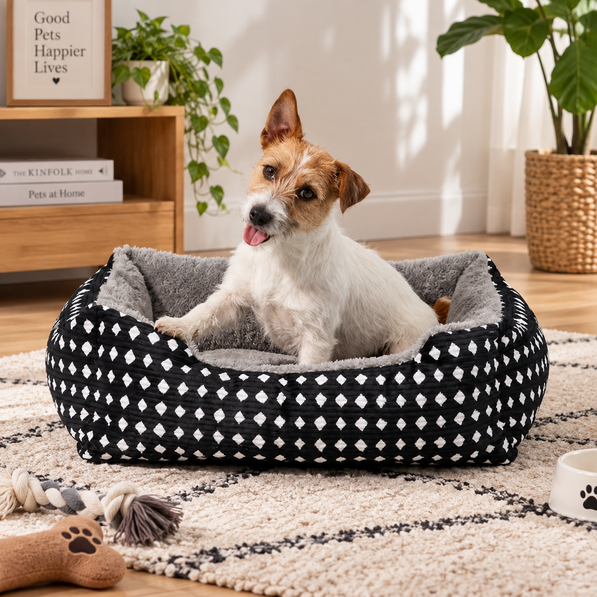 Ribbonora Cozy Cuddler Pet Bed