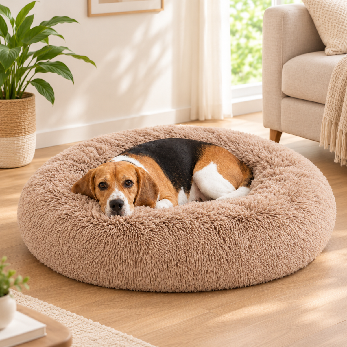 Ribbonora Calming Donut Pet Bed