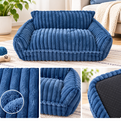 Ribbonora Plush Sofa Pet Bed