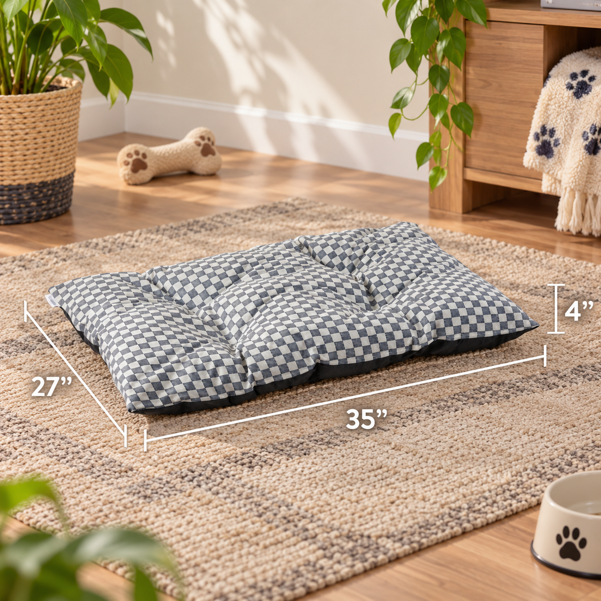 Ribbonora Tufted Pillow Pet Bed