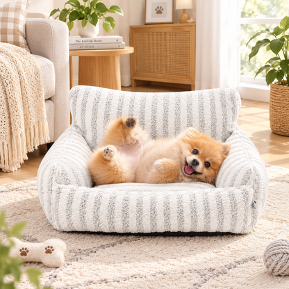 Ribbonora Sherpa Sofa Pet Bed
