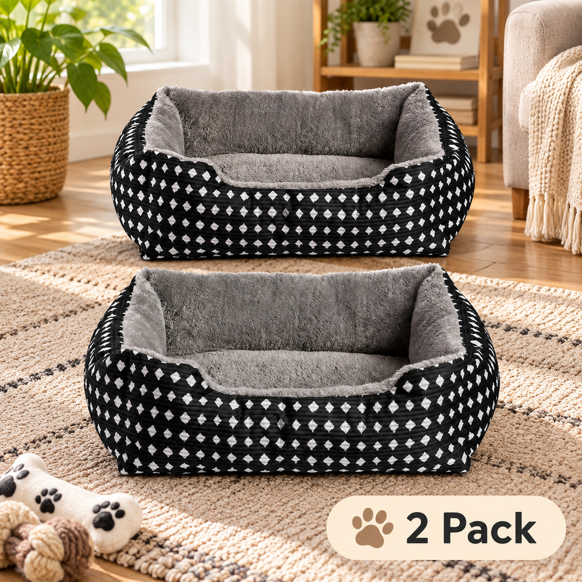 Ribbonora Cozy Cuddler Pet Bed